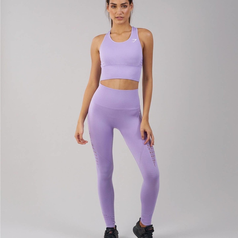 Gymshark Purple Seamless Full Leggings Size Small